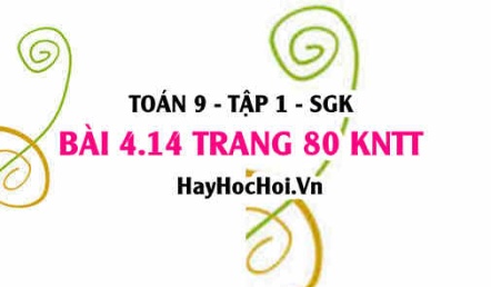Bài 4.14 Toán 9 tập 1 SGK Kết nối tri thức